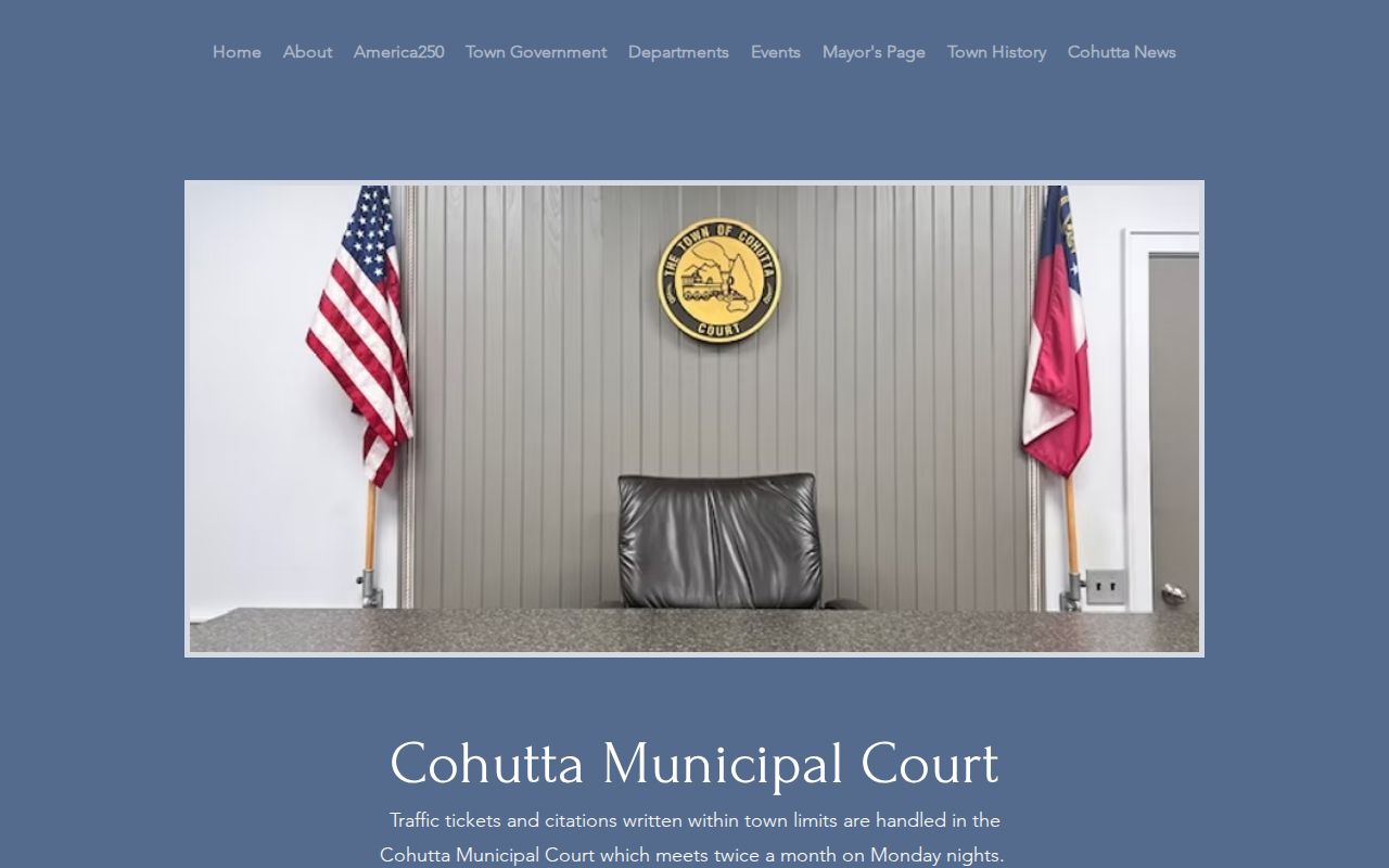 Cohutta Municipal Court docket and clerk information